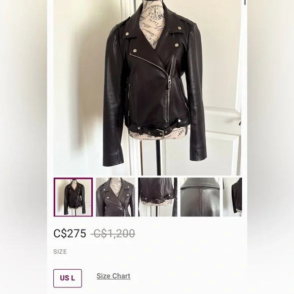 🔥 SOLD 🔥Rudsak Leather Moto Jacket - Picture 8 of 8